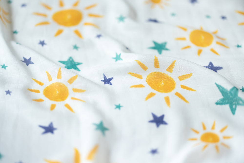 Sun & Stars - Bamboo Cotton Muslin Blanket