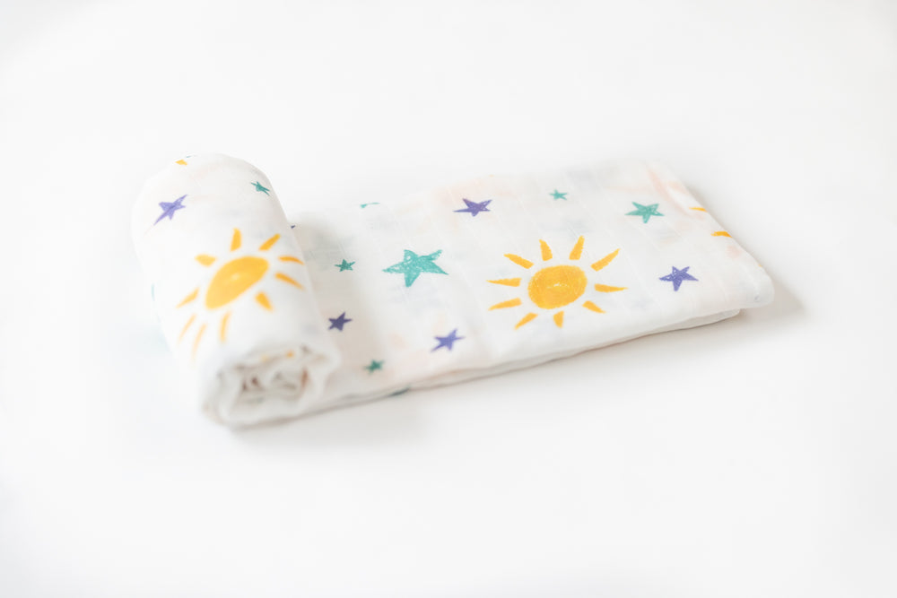 Sun & Stars - Bamboo Cotton Muslin Blanket