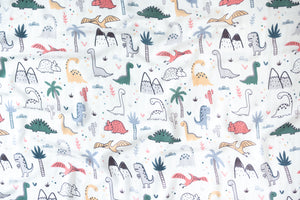 Dinosaurs - Bamboo Cotton Muslin Blanket