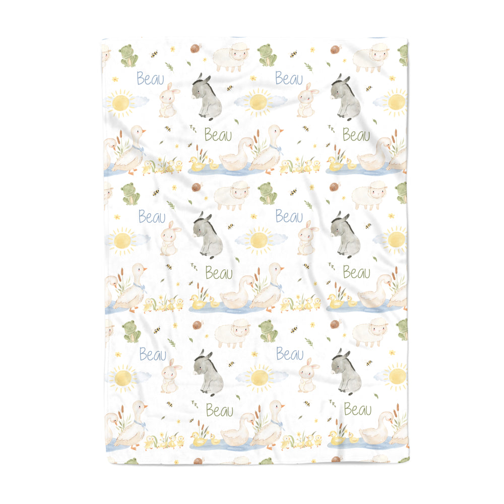 Pond Animals - Minky Blanket