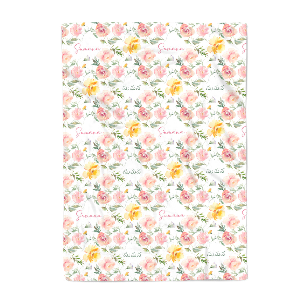 Spring Florals - Minky Blanket