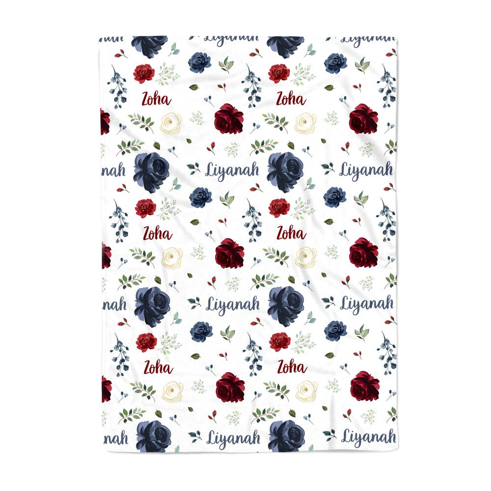 
            
                Load image into Gallery viewer, Deep Florals - Blanket
            
        