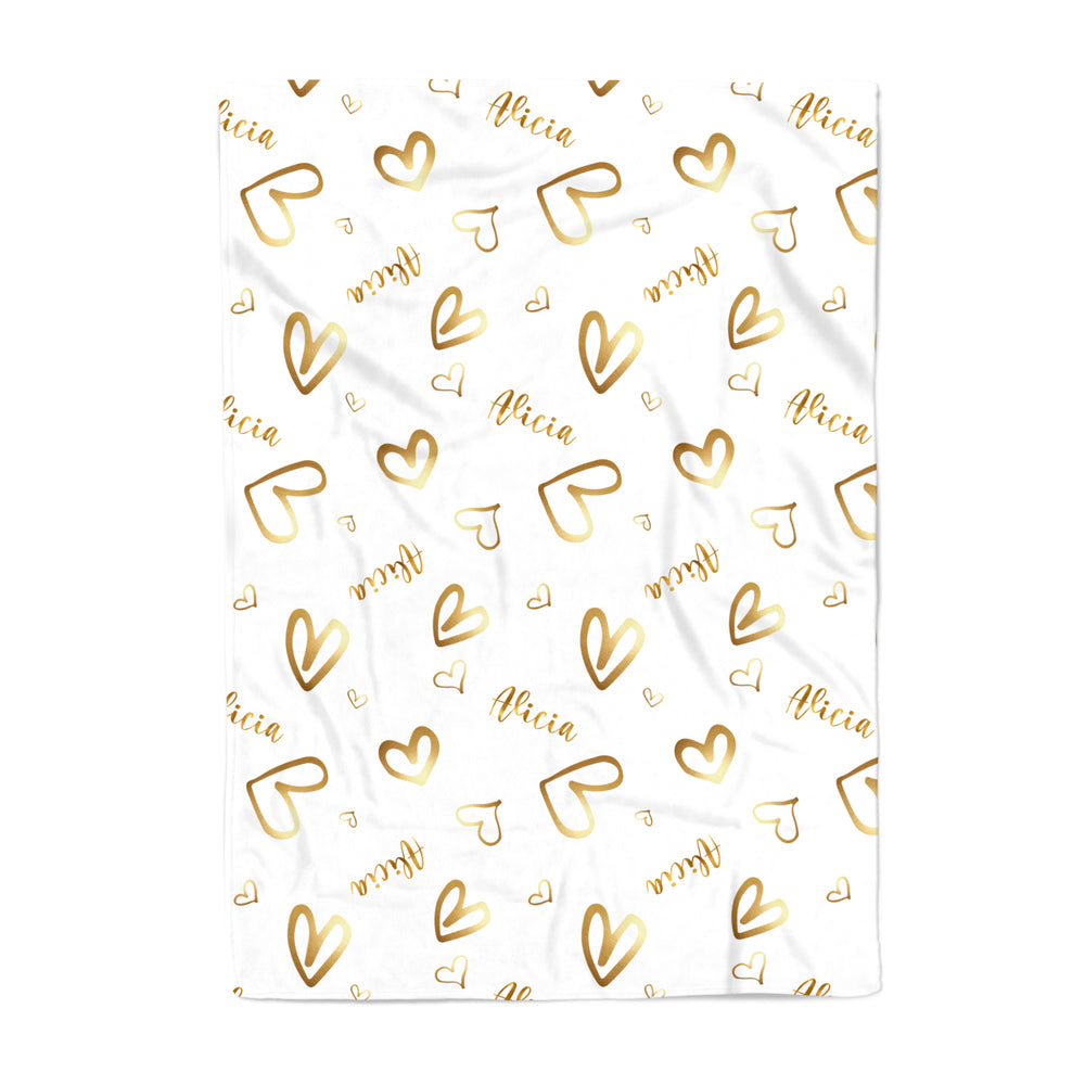 
            
                Load image into Gallery viewer, Golden Hearts - Blanket
            
        