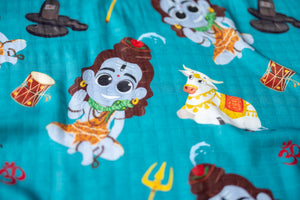 
            
                Load image into Gallery viewer, Little Shiva - Bamboo Cotton Muslin Blanket
            
        