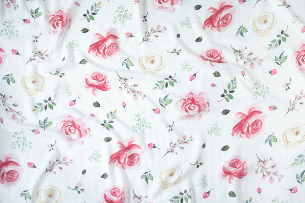 Soft Florals - Bamboo Cotton Muslin Blanket
