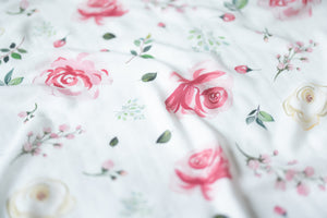 Soft Florals - Bamboo Cotton Muslin Blanket