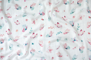 Butterflies - Bamboo Cotton Muslin Blanket