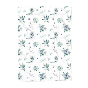 
            
                Load image into Gallery viewer, Periwinkle Florals - Blanket
            
        
