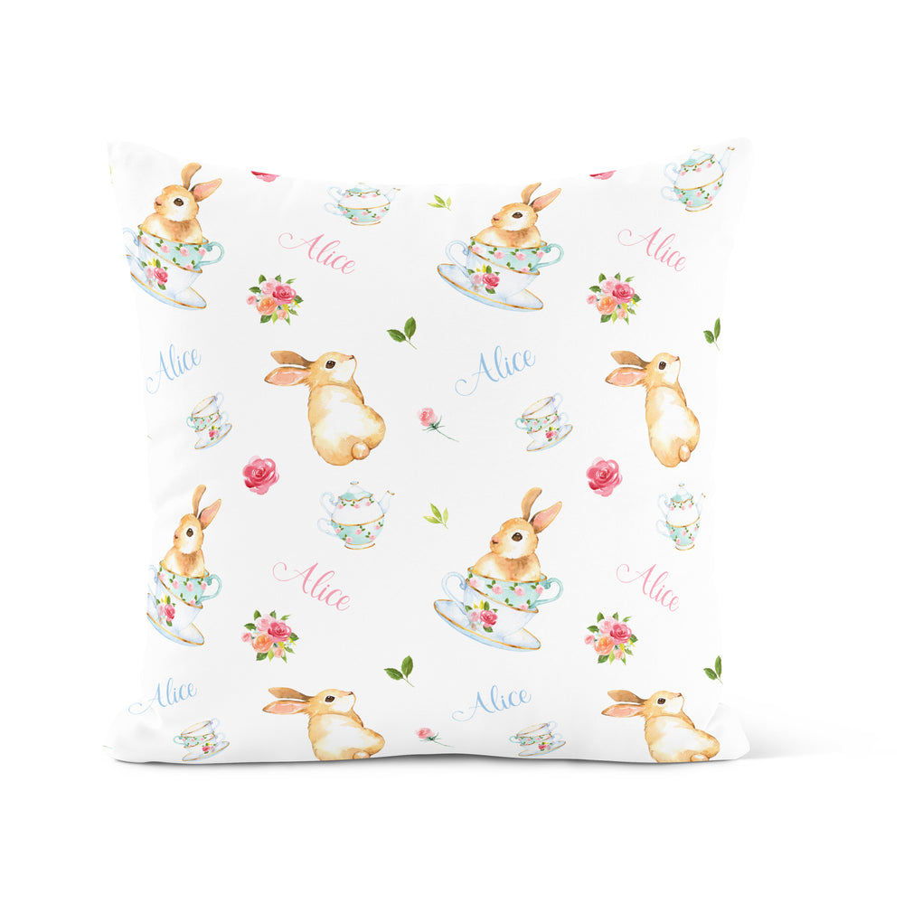 Bunnies at High Tea - Decorative Pillow