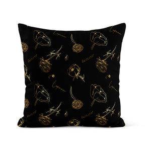 Golden Florals - Decorative Pillow