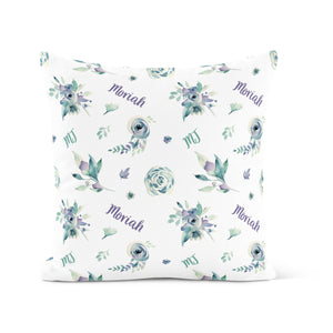 Periwinkle Florals - Decorative Pillow