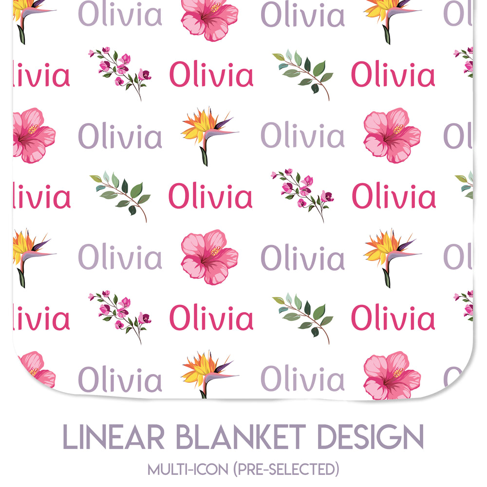 
            
                Load image into Gallery viewer, Tropical Florals - Blanket
            
        