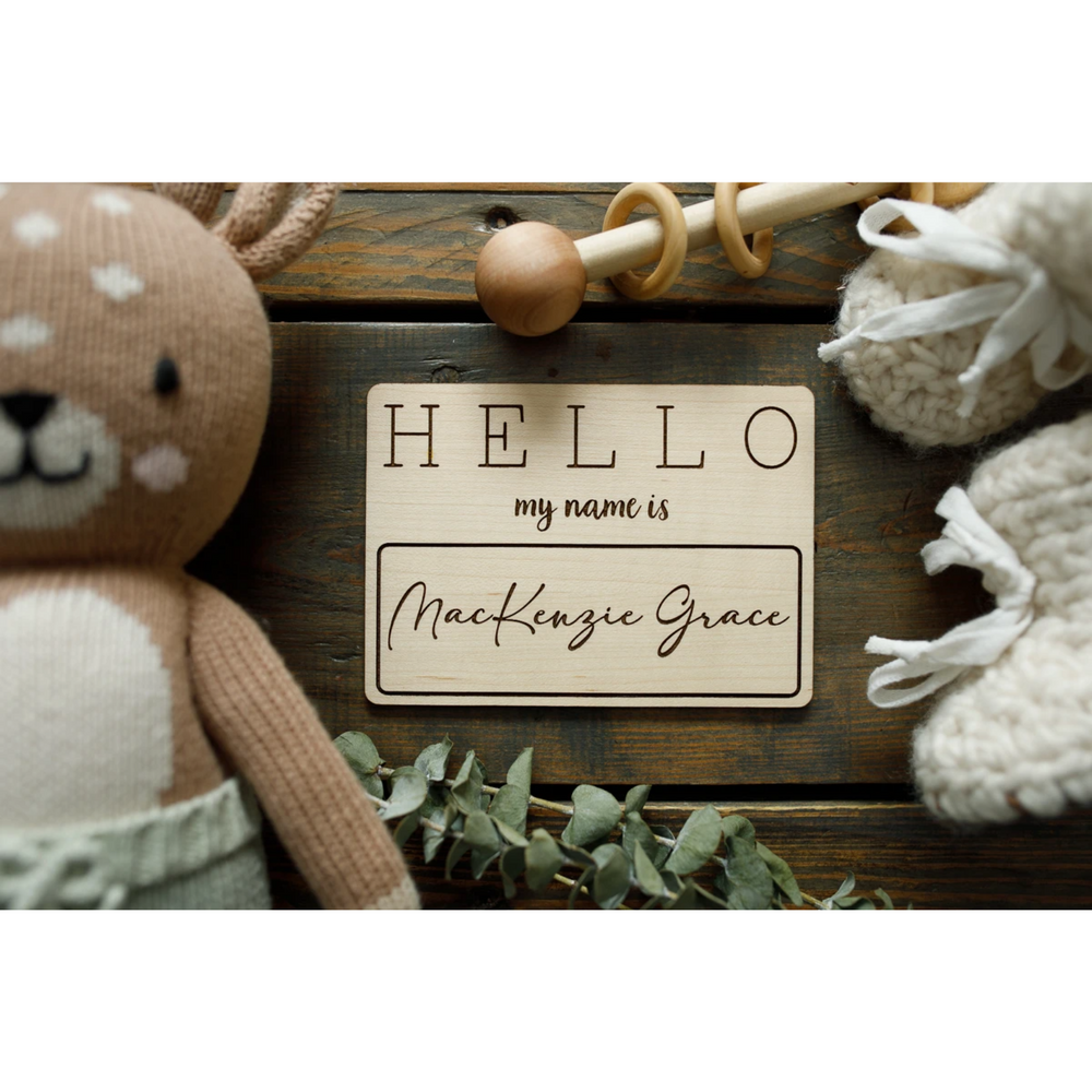 Wooden Name Tag