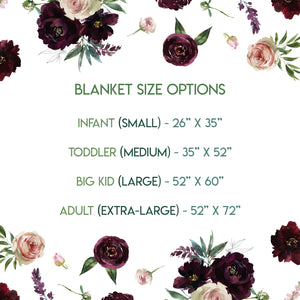 Wine & Blush Florals - Blanket